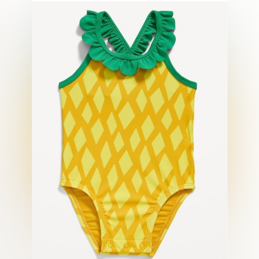 Pineapple Printed Swimsuit for Baby